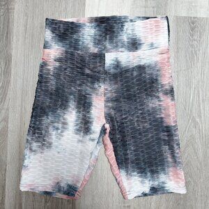 AQ-Sport Athletic Shorts: Black  & Pink Activewear - Size Small Scrunch Butt